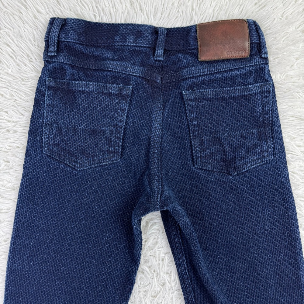 Gustin Pants Mens 31 Blue Monster Sashiko Dobby 5 Pocket Straight Leg 28x30 - Picture 7 of 12
